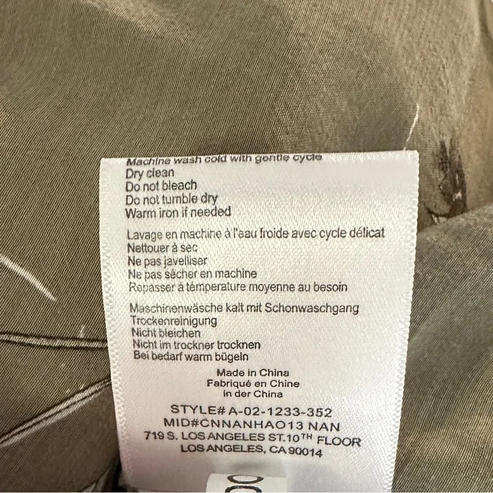 Anine Bing Kaine Dress Tropical Print Olive Smocked Size L • NEW WITH TAGS • - Picture 9 of 12